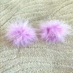 Fluffy hair clips